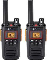 "Cobra RX380 Walkie Talkies" (2 vnt.) - įkraunamos PMR446 radijo stotelės laisvalaikiui ir komerciniams tikslams, 8 km diapazonas, IPX2 atsparumas vandeniui, juodos ir oranžinės spalvos