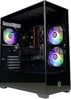 "CyberpowerPC Wyvern" žaidimų kompiuteris - "AMD Ryzen 5 8400F", NVIDIA RTX 5060 8GB, 16GB RAM, 1TB NVMe SSD, 650W 80+ PSU, WLAN, "Windows 11", "Prism Panoramic RGB", juodas