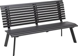"Dehner London" sodo suolas 2 sėdimoms vietoms 150 x 88 x 64 cm Aliuminis Pilka