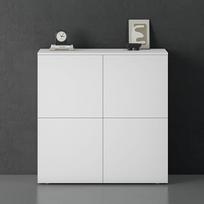 "doporro Sideboard" komoda 100 cm matinės baltos spalvos spintelė Stovinti spintelė jūsų gyvenamojoje erdvėje Daug vietos saugojimui Spintelė 04