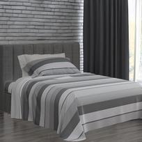 "Dorian Home Garda Graphite" viengulės patalynės komplektas 100 % medvilnė 90 x 200 cm Įdėtinis paklodės užvalkalas ir pagalvės užvalkalas Pagaminta Italijoje