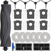 "Dreame L10s Pro Ultra Heat" / "L10s Ultra Gen 2" / "X30 Ultral/Mova E30 Ultra" priedų rinkinys, 6 x dulkių maišeliai, 6 x šluostės šluostės pagalvėlės, 1 x pagrindinis šepetys, 4 x šoniniai šepetėliai, 2 x filtrai, dulkių siurblys-robotas