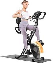 "Dskeuzeew Home Trainer Bicycle" sulankstomas dviratis namams "4-in-1" sulankstomas ergometrinis treniruoklis 150 kg apkrovos talpa su reguliuojamu magnetiniu pasipriešinimu ir LCD ekranu Fitneso dviratis su rankų pulso jutikliais