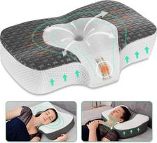 "Elviros" ortopedinė atminties putų pagalvė, pagalvė nuo kaklo skausmo, miego pagalvė, ergonominė kaklo pagalvė, kaklo paramos pagalvė nuo pečių skausmo, pagalvė nuo knarkimo šoninio miego mėgėjams