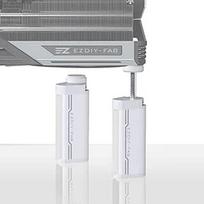 "EZDIY-FAB" GPU laikiklis, vaizdo plokštės laikiklis, GPU atraminis stovas, reguliuojamo aukščio, aliuminio vaizdo plokštės laikiklis, baltos spalvos