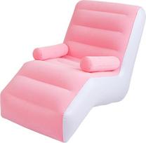 "Folpus" pripučiamas poilsio krėslas, sulankstomas sofos krėslas, tinginio sofa, minkštas sustiprintas PVC, patvarus žaidimų gultas, oro suoliukas lovai, vidaus ir lauko žaidimams, rožinis