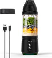 "Fridja F500" nešiojamasis maišytuvas - aukščiausios kokybės USB-C įkraunamas, sandarus ir kompaktiškas, be BPA, 6 dantyti nerūdijančio plieno peiliai, 240 W, 700 ml - idealiai tinka kokteiliams, baltyminiams kokteiliams, kelionėms ir treniruoklių salei