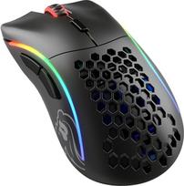 "Glorious Gaming Model D" belaidė žaidimų pelė - itin lengva 69 g, 2,4 GHz radijo ryšys be delsos, iki 71 valandos veikianti baterija, RGB apšvietimas, BAMF jutiklis, ergonomiška, 6 mygtukai - matinės juodos spalvos
