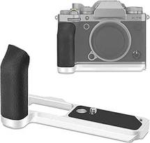 "Haoge X-T5" rankinė rankena "Fujifilm X-T5" fotoaparatui L formos rankena su ergonomiška silikonine šonine rankena, įmontuota "Arca Swiss" tipo plokštelė, skirta DJI RS2/RS-C2/RS3/RS3-PRO/RS3 Mini, sidabrinė MHG-XT5S