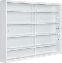 "Inter Link" kolektoriaus vitrina pakabinama vitrina sieninė lentyna stiklinė vitrina sieninė vitrina pakabinama lentyna vitrina MDF balta ŠxVxG: 80 x 60 x 9,50 cm