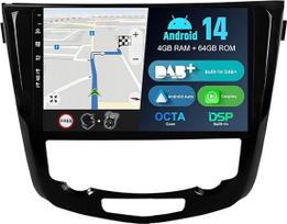 "JOYX Android 12" automobilinis radijas, tinkamas "Nissan X-Trail Qashqai J11 Rouge" (2014-2018) - Integruotas DAB/DSP/Carplay/Android automobilis - 4G + 64G - kamera be mikrofono - 10,1 colio 2 DIN - SWC WiFi Fast Boot 360