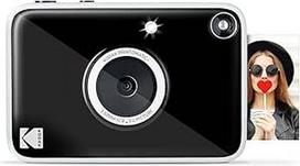 "Kodak Printomatic+" 10 MP skaitmeninis fotoaparatas su RGB šviesos diodu, spausdina spalvotas nuotraukas ant cinko 2 x 3 colių popieriaus - juodas