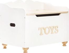 "Le Toy Van" - TV606 - Didelė medinė žaislų skrynia vaikams 3 metų Montessori edukacinis žaislas 68 x 43 x 53 cm Didžiausia apkrova 50 kg, su vaikui atspariais švelniai užsidarančiais vyriais