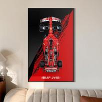 "Lego Technic Ferrari SF-24" ekrano sieninė lenta, sieninis laikiklis 42207 modelio automobilių rinkiniui (automobilis neįtrauktas), taupantis vietą, lengvai surenkamas, kūrybiška namų apdaila