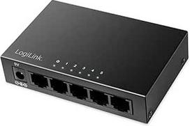 "LogiLink" 5 prievadų gigabitinio tinklo komutatorius, metalinis korpusas
