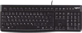 "Logitech K120" laidinė "Windows" klaviatūra, USB prievadas, "Silent Touch", tvirta, atspari purslams, reguliuojamas klaviatūros stovas, itališkas QWERTY išdėstymas - juoda