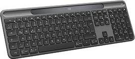 "Logitech Signature Slim Solar+" belaidė klaviatūra, maitinama saulės energija net ir esant dirbtiniam apšvietimui Ilgalaikis akumuliatorius, tarnaujantis iki 10 metų, pritaikomi mygtukai, "Bluetooth", DEU QWERTZ - Grafitinė