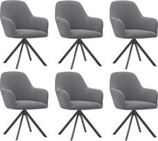 "Lzyjck Stretch Chair Cover" užvalkalas valgomojo kėdėms su porankiais, apsauginis užvalkalas sukamosioms kėdėms, apsauginis užvalkalas biuro kėdėms, skirtas tualetiniam staliukui, svetainei, miegamajam, tamsiai pilkas, 6 vnt.