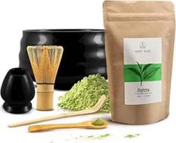 "Mary Rose Matcha" rinkinys su priedais | Mary Rose Matcha žalioji arbata 100 g | Matchawan | Kusenaoshi | Bambuko priedai Chasen Chashaku