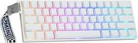 "MechLands Aula Mini60 HE PRO" belaidė "Hall Effect" klaviatūra 4000 mAh SOCD ir DKS magnetinė žaidimų klaviatūra Reguliuojamas įjungimas 8K prašymas, RGB triukšmo mažinimas (balta)