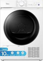"Midea" MDV3EH100D V3 serijos džiovyklė su šilumos siurbliu, 10 kg, D energinė klasė su šilumos siurblio technologija, UV šviesa higieniniam švarumui, apsauga nuo raukšlių, LED ekranas, atidėtas paleidimo laikas, greitas džiovinimas, balta spalva