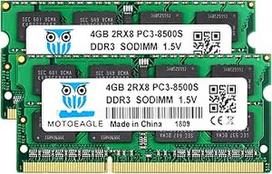 "Motoeagle" 8GB (2x4GB) PC3 8500S DDR3 1067 1066MHz SODIMM RAM atminties atnaujinimo rinkinys, skirtas nešiojamiesiems kompiuteriams, "Apple MacBook Pro", "iMac", "Mac Mini" (2008 m. pabaiga, 2009 m. pradžia / vidurys / pabaiga, 2010 m. vidurys)