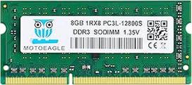 "Motoeagle" 8GB 1Rx8 PC3L 12800S DDR3L 1600MHz SODIMM RAM DDR3 12800 PC3 1600MHz 204-Pin Non-ECC CL11 Dual Rank Notebook atmintis 1.35V