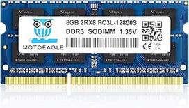 "motoeagle" 8GB 2Rx8 PC3L-12800S RAM, 8GB DDR3L 1600MHz SODIMM atmintis, "Hynix" IC 204-Pin 1.35V CL11 Dual Rank, skirta MAC, nešiojamiesiems kompiuteriams, nešiojamiesiems kompiuteriams