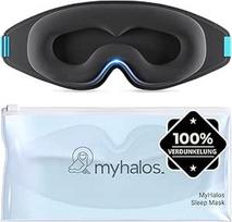 "MyHalos" 3D miego kaukė vyrams ir moterims - užtemdanti akių kaukė miegui su dėklu - nesukelianti spaudimo, kvėpuojanti ir skalbiama - idealiai tinka kelionėms, lėktuvui, šoniniam miegui ir blakstienų priauginimui