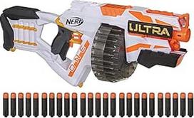"Nerf Ultra One" variklinis blasteris perdirbamoje pakuotėje - pažangus dizainas, didelės talpos būgninis dėklas, 25 "Nerf Ultra" strėlės