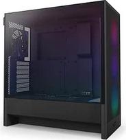 "NZXT H5 Flow RGB" - kompaktiškas ATX Mid-Tower kompiuterio žaidimų korpusas - didelis oro srautas - 360 mm priekinis ir 240 mm viršutinis radiatorius - kabelių valdymas - grūdintas stiklas - juodas