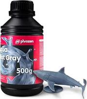 "Phrozen Aqua-Resin Mist Grey", 3D spausdinimo derva SLA/DLP/LCD 3D spausdintuvui, 405 nm standartinė fotopolimerinė spausdinimo derva, stabili spausdinimo kokybė, greitai kietėjanti, miglotai pilka (0,5 kg)