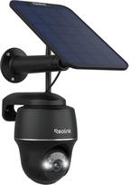 "Reolink" 5 MP stebėjimo kameros baterija, 355°/140° kampu pasukama "WiFi" lauko belaidė 2,4/5GHz "WiFi" kamera, spalvotas naktinis matymas, žmonių / automobilių / gyvūnų aptikimas, autonominė, "Argus PT" (juoda) + saulės baterija