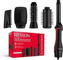 "REVLON 5-in-1 One-StepTM" plaukų džiovintuvas ir daugiafunkcinis formavimo įtaisas (nuimamos galvutės, garbanojimo priedas, džiovintuvas, plaukų apimties didintuvas, formavimo įtaisas, formavimo įtaisas) RVDR5370