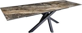"Riess Ambiente" nuostabus ištraukiamas valgomojo stalas 180-220-260 cm Taupe Keramika Pagaminta Italijoje Valgomojo stalas Virtuvės stalas