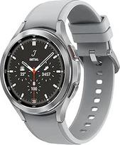 "Samsung Galaxy Watch4 Classic", apvalus "Bluetooth" išmanusis laikrodis, "Wear OS", besisukantis rėmelis, fitneso laikrodis, fitneso seklys, 46 mm, sidabrinės spalvos