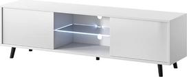 "Selsey Lefyr" televizoriaus spintelė "Sideboard" 140 cm LED apšvietimas balta