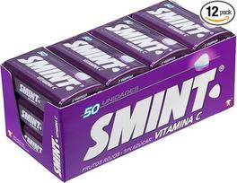 "Smint" skardinė "Frutos Red", karamelinės tabletės be azukarų - 12 vienetų po 35 g (iš viso 420 g)