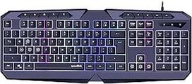 "Speedlink LUDICIUM RGB Rainbow Gaming Keyboard" - RGB žaidimų klaviatūra su kabeliu, JAV išdėstymo QWERTY, "Windows" klavišų užraktas, WASD jungiklis, 10 daugialypės terpės klavišų, laidinė, juoda