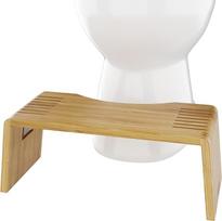 "Squatty Potty Oslo" sulankstoma bambuko tualeto taburetė - 7 colių sulankstoma vonios kambario taburetė suaugusiesiems ir vaikams, ruda