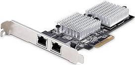 "StarTech.com" 2 prievadų 10Gbe tinklo kortelė, PCIe Ethernet 10 Gigabit kortelė kompiuteriams / serveriams, PCI Express tinklo kortelė/10GB LAN kortelė, 6 spartos NIC, 10GBASE-T ir NBASE-T (ST10GSPEXNDP2)
