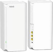 "Tenda Nova MX15-Pro Mesh WLAN WiFi 6 System-AX5400 Dual-Band WLAN Mesh WiFi 6 System", rekomenduojama 3-5 miegamųjų namams, 6 x Gigabit prievadai, pakeičia maršrutizatorių ir kartotuvą, suderinama su "Alexa",
