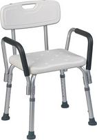 "Teqler ® T-135303 Dušo / vonios kėdutė žmonėms, kuriems reikalinga priežiūra Reguliuojamas dušo sėdynės aukštis 38-45 cm