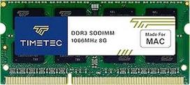 "Timetec Hynix IC" 8GB DDR3 PC3-8500 1066MHz atmintis, suderinama su "MacBook 13-inch Mid 2010", "MacBook Pro 13-inch Mid 2010", "iMac 27-inch Late 2009", "Mac Mini Mid 2010/Server" (8GB)