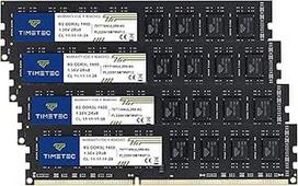 "Timetec" 32GB KIT (4 x 8GB) DDR3L / DDR3 1600MHz (DDR3L-1600) PC3L-12800 / PC3-12800 Non-ECC Unbuffered 1.35V/1.5V CL11 2Rx8 Dual Rank 240 Pin UDIMM Desktop Pc C C Kompiuterinė atmintis RAM (SDRAM)
