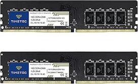 "Timetec" 32GB rinkinys (2x16GB) DDR4 2666MHz PC4-21300 Non-ECC Unbuffered 1.2V CL19 2Rx8 Dual Rank 288 Pin UDIMM stalinių kompiuterių atminties modulio atnaujinimas