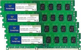 "Timetec" 32GB KIT (4x8GB) DDR3 1600 MHz (DDR3-1600) PC3-12800 (PC3-12800U) Non-ECC Unbuffered 1.5V CL11 2Rx8 Dual Rank 240 Pin UDIMM Desktop PC kompiuterių atminties modulis RAM (SDRAM) atnaujinimas