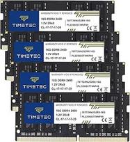 "Timetec" 64GB rinkinys (4x16GB) DDR4 2400MHz PC4-19200 Non-ECC Unbuffered 1.2V CL17 2Rx8 Dual Rank 260 Pin SODIMM Laptop Notebook PC kompiuterio atminties modulis RAM modulio atnaujinimas (64GB KIT (4x16GB) ))