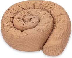 "Totsy Baby Side Sleeper Pillow", kūno pagalvė, ilgas lovos ritinys, kaklo pagalvė, 200 cm, medvilninis vaflinis audinys, rudos spalvos