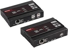 "TreasLin" HDMI KVM USB plėstuvas 4K 30 Hz KVM per IP per CAT5e/6, nuo vieno iki daugelio POE 328 pėdų (100 m), imtuvas su USB 2.0 prievadu, 4 papildomi HD be nuostolių A/V KVM plėstuvai su itin mažu vėlavimu